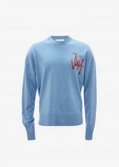JW Anderson JWA Crewneck Jumper - Light Blue