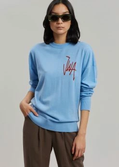JW Anderson JWA Crewneck Jumper - Light Blue