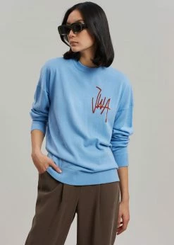 JW Anderson JWA Crewneck Jumper - Light Blue