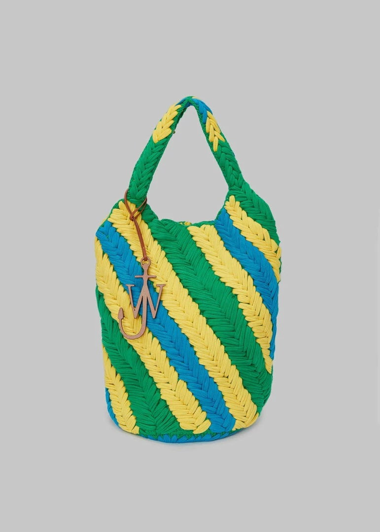 Best Pirce π JW Anderson Knitted Shopper - Green/Yellow/Blue Men π― 4 JW Anderson Knitted Shopper - Green/Yellow/Blue Men