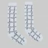 ACCESSORIES JW Anderson Logo Grid Ankle Socks - White/Black