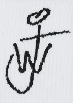 ACCESSORIES JW Anderson Logo Short Ankle Socks - White/Black