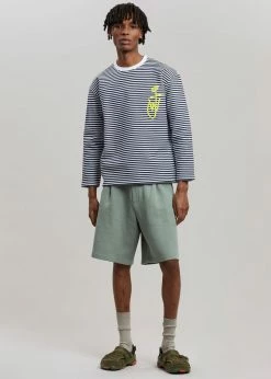 Men JW Anderson Long Sleeve Crewneck Tee - Black/White