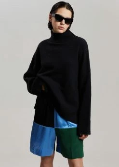 Men JW Anderson Panelled Boxing Shorts - Blue/Black