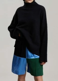 Men JW Anderson Panelled Boxing Shorts - Blue/Black