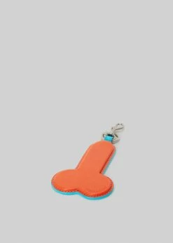 JW Anderson Penis Keyring - Orange/Aqua ACCESSORIES