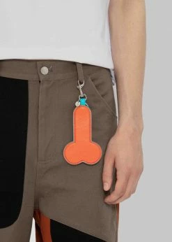 JW Anderson Penis Keyring - Orange/Aqua ACCESSORIES
