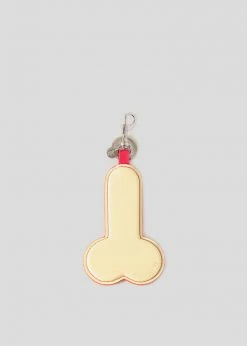 JW Anderson Penis Keyring - Pale Yellow/Hot Pink ACCESSORIES