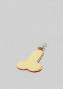JW Anderson Penis Keyring - Pale Yellow/Hot Pink ACCESSORIES