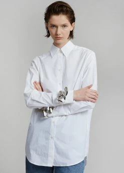 JW Anderson Silver Chain Link Shirt - White CLOTHING