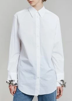 JW Anderson Silver Chain Link Shirt - White CLOTHING