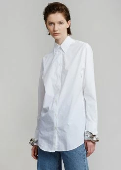 JW Anderson Silver Chain Link Shirt - White CLOTHING