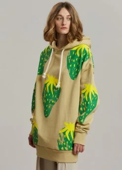 JW Anderson Strawberry Hoodie - Natural/Green