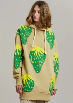 JW Anderson Strawberry Hoodie - Natural/Green