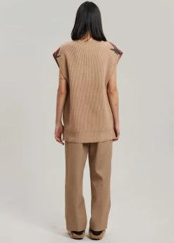 Men JW Anderson Strawberry V-Neck Vest - Brown/Red