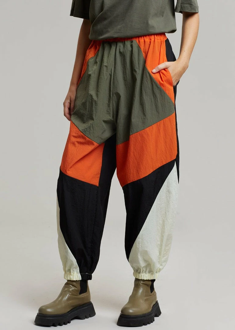 Wholesale π Black Fuchsia CLOTHING Kahlo Joggers - Orange Combo β 2 Black Fuchsia CLOTHING Kahlo Joggers - Orange Combo