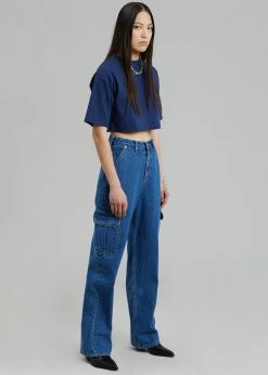 Varial Kai Cargo Denim Pants - Medium Wash