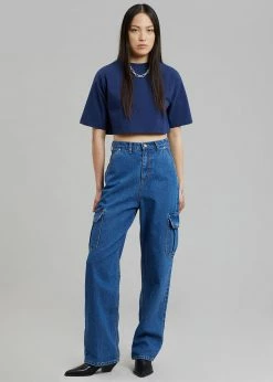 Varial Kai Cargo Denim Pants - Medium Wash