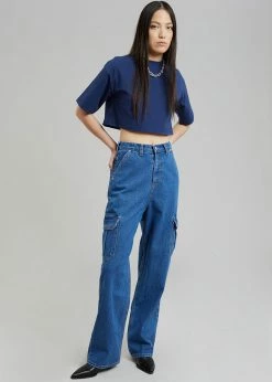 Varial Kai Cargo Denim Pants - Medium Wash