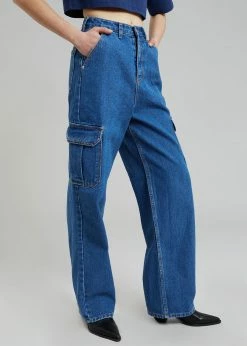 Varial Kai Cargo Denim Pants - Medium Wash