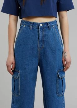 Varial Kai Cargo Denim Pants - Medium Wash