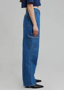 Varial Kai Cargo Denim Pants - Medium Wash