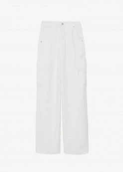 Varial Kai Cargo Denim Pants - White CLOTHING