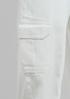 Varial Kai Cargo Denim Pants - White CLOTHING