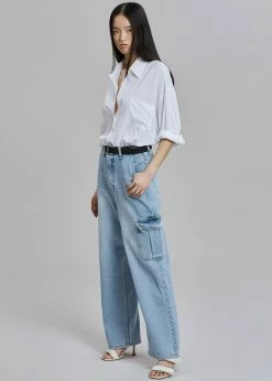 Varial Kai Cargo Denim Pants - Worn Wash CLOTHING