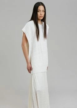 Another J CLOTHING Kami Knit Dress - White