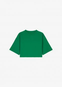 The Frankie Shop Karina Cropped T-Shirt - Green