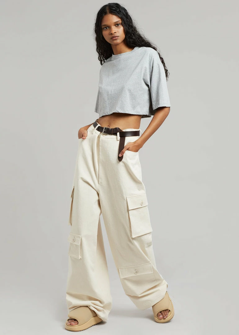 Hot Sale π― The Frankie Shop CLOTHING Karina Cropped T-Shirt - Heather Grey π€© 1 The Frankie Shop CLOTHING Karina Cropped T-Shirt - Heather Grey