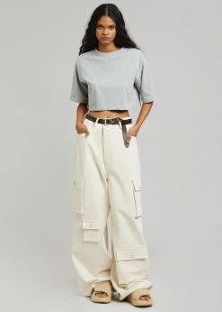 Hot Sale π― The Frankie Shop CLOTHING Karina Cropped T-Shirt - Heather Grey π€© 9 The Frankie Shop CLOTHING Karina Cropped T-Shirt - Heather Grey