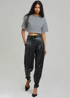 Promo π€© The Frankie Shop CLOTHING Karina Cropped T-Shirt - Navy/Off White π₯ 8 The Frankie Shop CLOTHING Karina Cropped T-Shirt - Navy/Off White