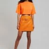 The Frankie Shop Karina Cropped T-Shirt - Orange CLOTHING