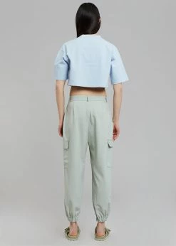 The Frankie Shop Karina Cropped T-Shirt - Sky