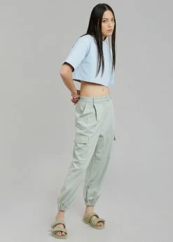 The Frankie Shop Karina Cropped T-Shirt - Sky