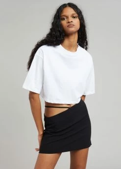 The Frankie Shop CLOTHING Karina Cropped T-Shirt - White