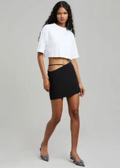The Frankie Shop CLOTHING Karina Cropped T-Shirt - White