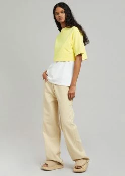 The Frankie Shop CLOTHING Karina Cropped T-Shirt - Yellow