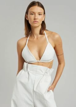 KASSL Editions KASSL Edition Coated Bikini Top - White CLOTHING