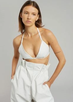 KASSL Editions KASSL Edition Coated Bikini Top - White CLOTHING