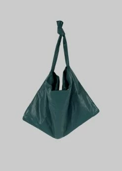 KASSL Editions Square Medium Oil Tote Bag - Forest