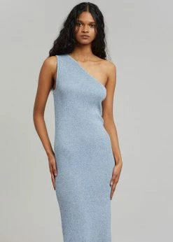 The Frankie Shop Kawa Knit Dress - Blue
