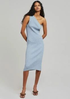 The Frankie Shop Kawa Knit Dress - Blue