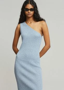 The Frankie Shop Kawa Knit Dress - Blue