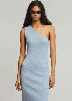 The Frankie Shop Kawa Knit Dress - Blue