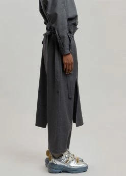 Promo π The Frankie Shop Men Keanu Wrap Pants - Charcoal π 11 The Frankie Shop Men Keanu Wrap Pants - Charcoal