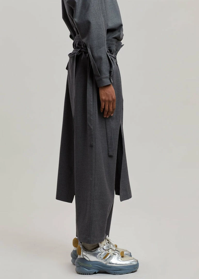 Promo π The Frankie Shop Men Keanu Wrap Pants - Charcoal π 5 The Frankie Shop Men Keanu Wrap Pants - Charcoal