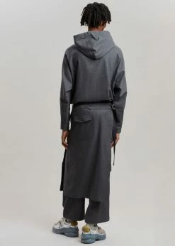 Promo π The Frankie Shop Men Keanu Wrap Pants - Charcoal π 13 The Frankie Shop Men Keanu Wrap Pants - Charcoal